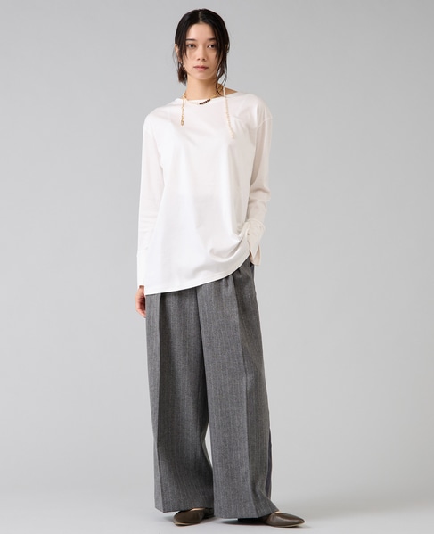 袖口カフスカットソー 詳細画像 ホワイト 5