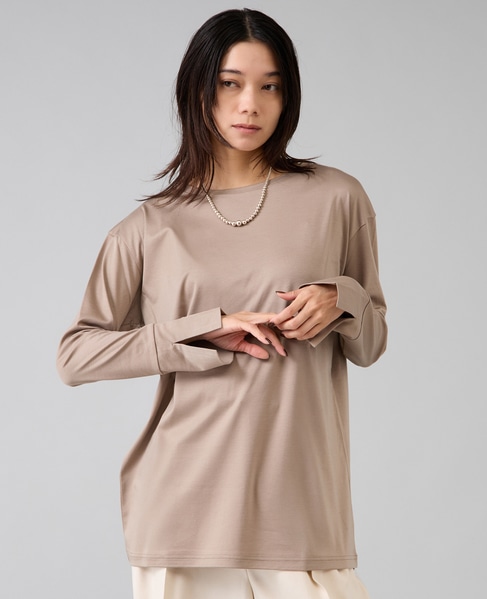 袖口カフスカットソー 詳細画像 モカ 1