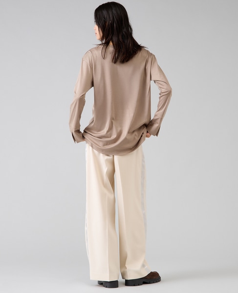 袖口カフスカットソー 詳細画像 モカ 11