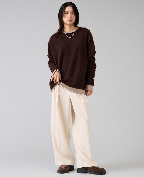 袖口カフスカットソー 詳細画像 モカ 12