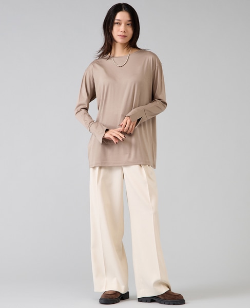 袖口カフスカットソー 詳細画像 モカ 6