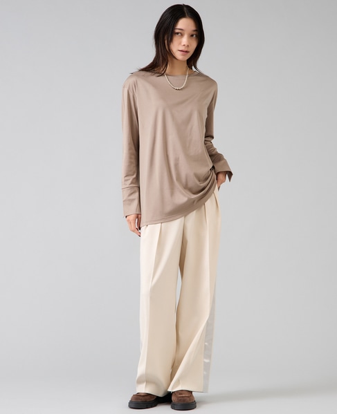 袖口カフスカットソー 詳細画像 モカ 7