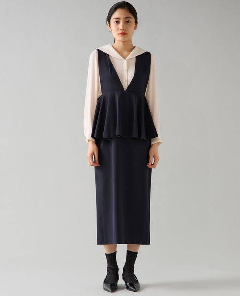 ペプラムジャンパースカート 詳細画像 ネイビー 1