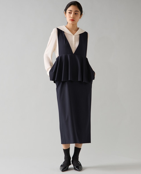 ペプラムジャンパースカート 詳細画像 ネイビー 2
