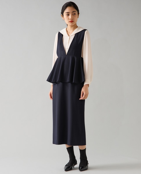 ペプラムジャンパースカート 詳細画像 ネイビー 3