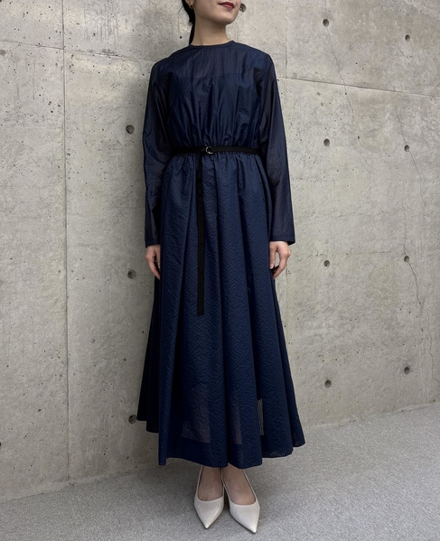 ロングスリーブフレアワンピース 詳細画像 ネイビー 4