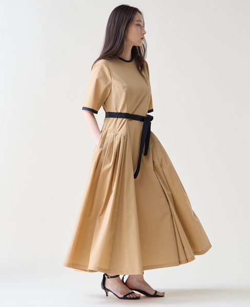 ショートスリーブコットンワンピース 詳細画像 ベージュ 3