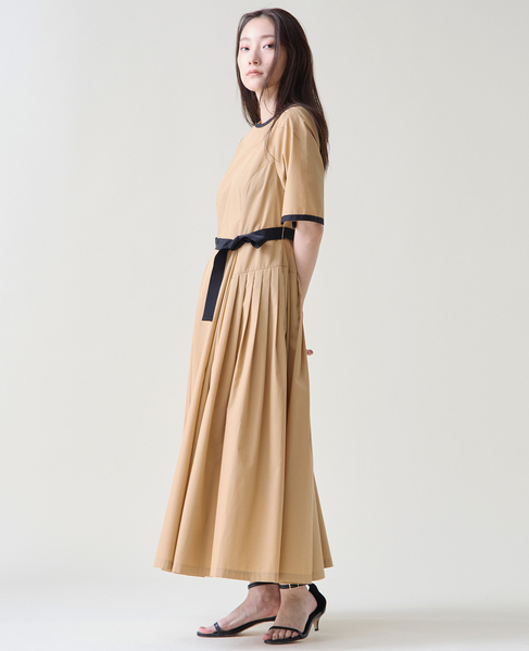 ショートスリーブコットンワンピース 詳細画像 ベージュ 4