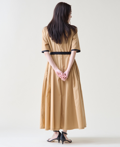 ショートスリーブコットンワンピース 詳細画像 ベージュ 5