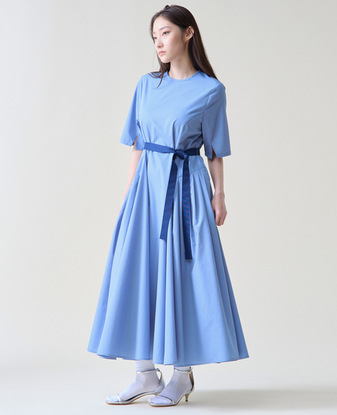 ショートスリーブコットンワンピース 詳細画像 ブルー 2