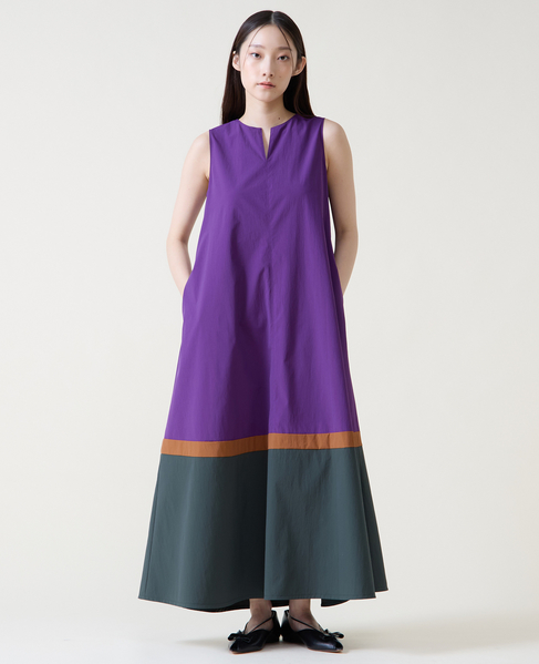 カラーブロックワンピース 詳細画像 パープル 1