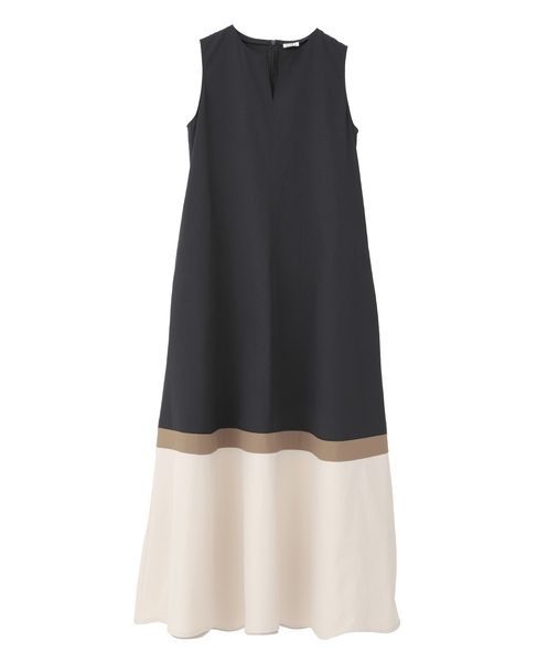 カラーブロックワンピース 詳細画像 ブラック 1