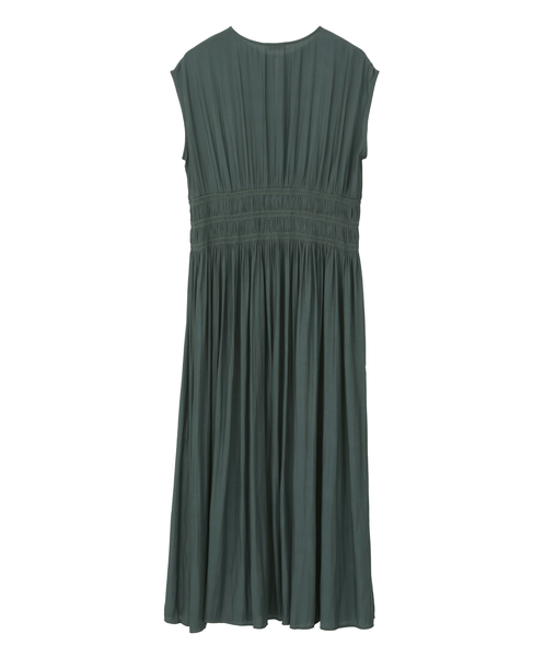 シャーリングワンピース 詳細画像 グリーン 2