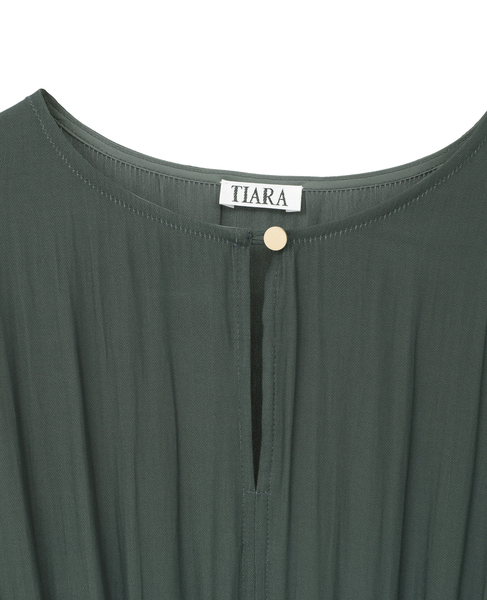 シャーリングワンピース 詳細画像 グリーン 3