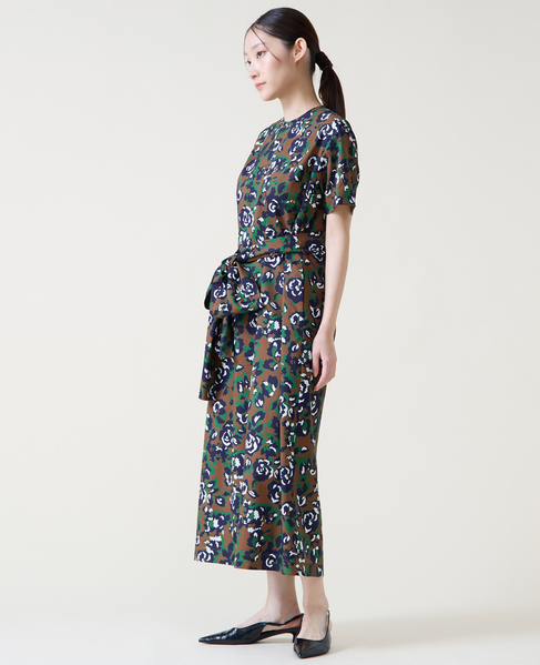 オールドローズプリントリボンワンピース 詳細画像 ブラウン 2