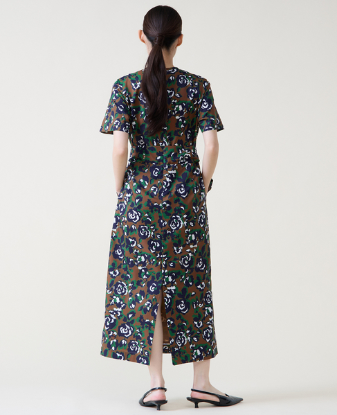 オールドローズプリントリボンワンピース 詳細画像 ブラウン 3