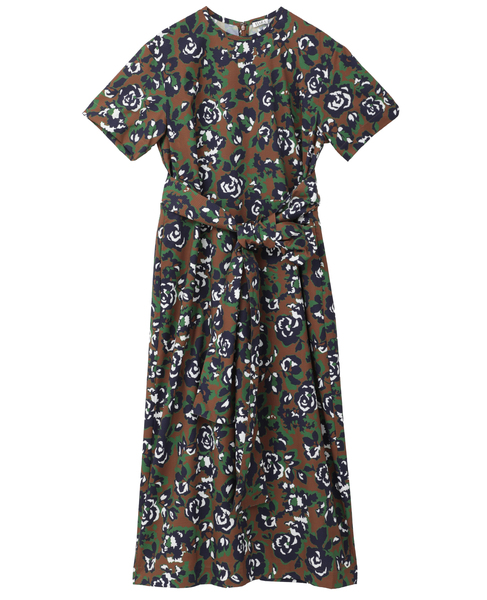 オールドローズプリントリボンワンピース 詳細画像 ブラウン 5