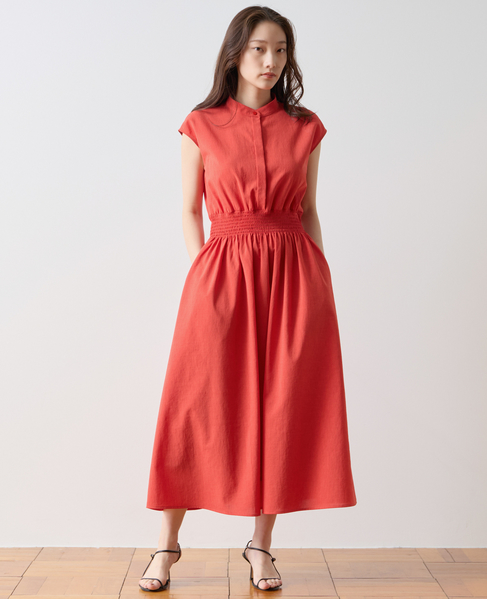 ハイネックシャーリングワンピース 詳細画像 レッド 1