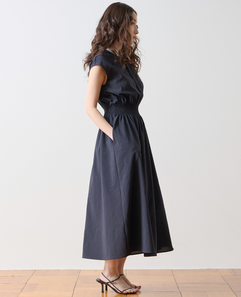 ハイネックシャーリングワンピース 詳細画像 ネイビー 2