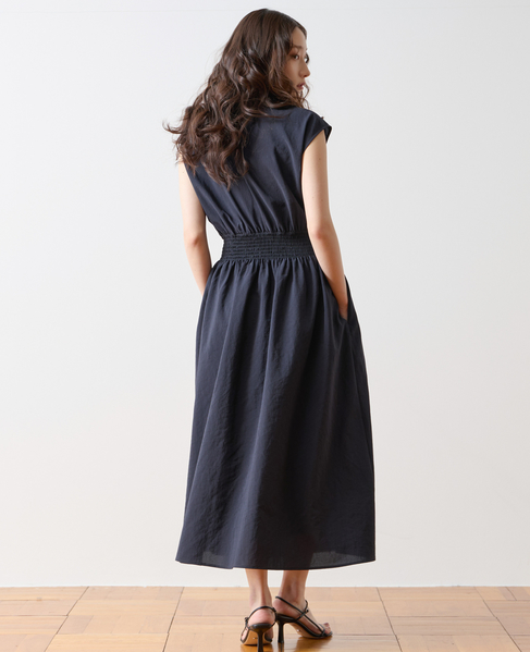 ハイネックシャーリングワンピース 詳細画像 ネイビー 3