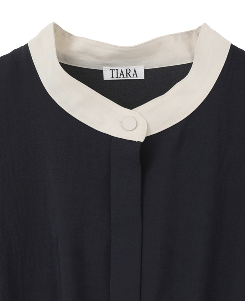 ハイネックシャーリングワンピース 詳細画像 ネイビー 6