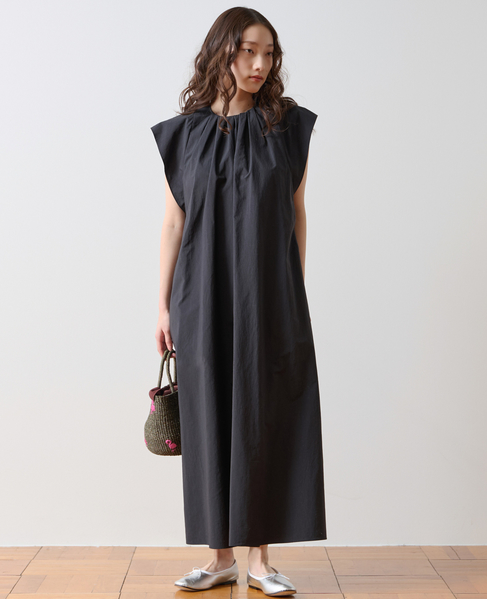 ネックギャザーワンピース 詳細画像 ブラック 2