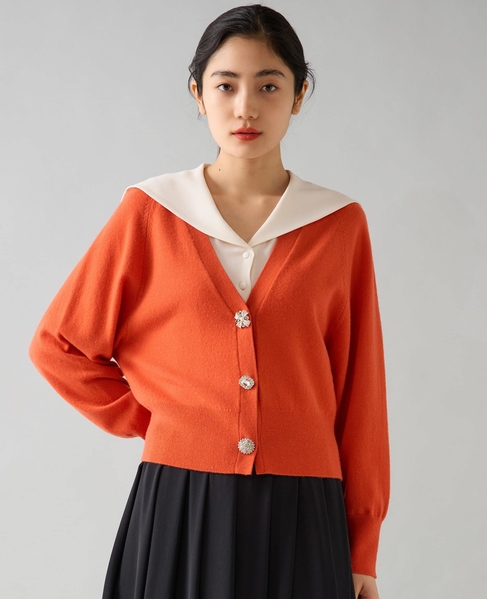 バイカラーセーラーブラウス 詳細画像 アイボリー 8