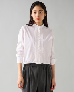クロップドバンドカラーシャツ