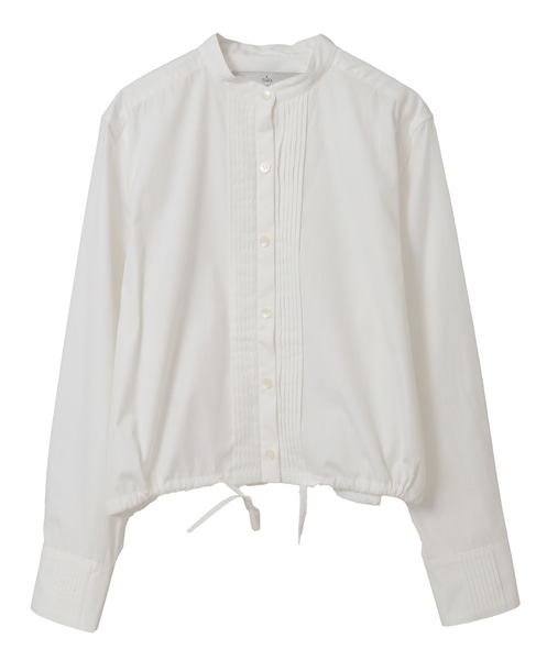 クロップドバンドカラーシャツ 詳細画像 アイボリー 8