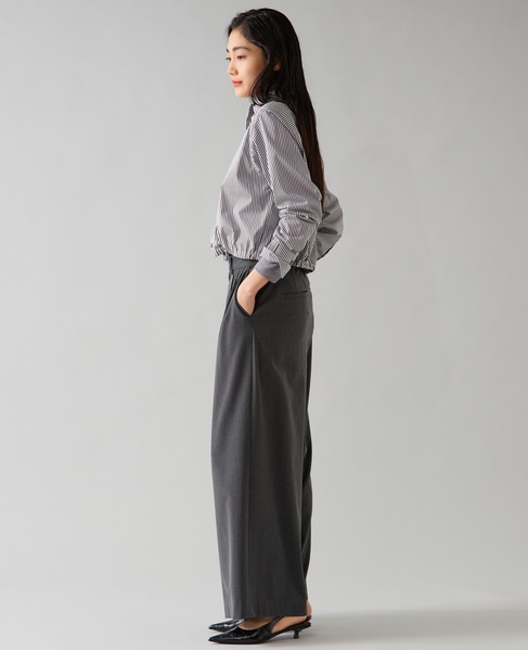 クロップドバンドカラーシャツ 詳細画像 ストライプ 6