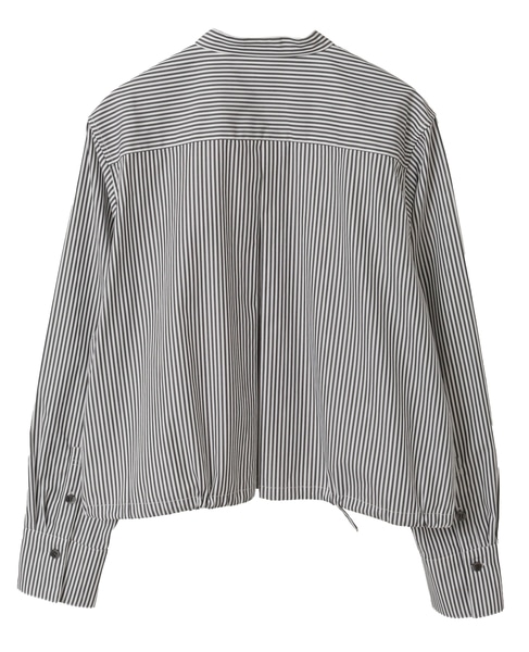 クロップドバンドカラーシャツ 詳細画像 ストライプ 9