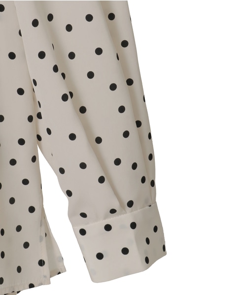 ドットプリントフリルブラウス 詳細画像 ホワイト 6