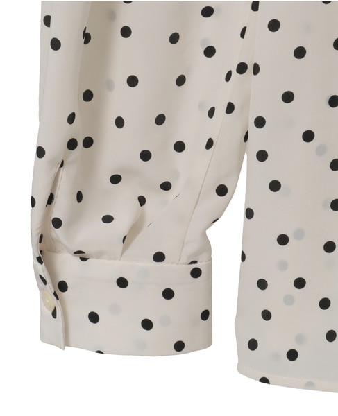 ドットプリントフリルブラウス 詳細画像 ホワイト 9