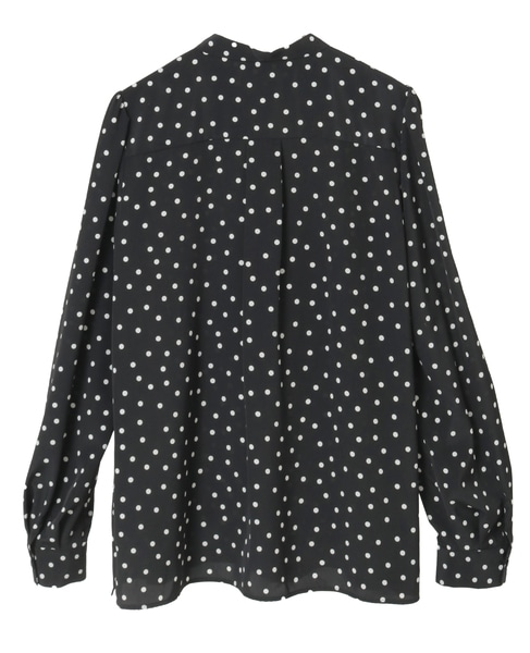 ドットプリントフリルブラウス 詳細画像 ブラック 11