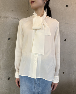 キュプラボウタイブラウス