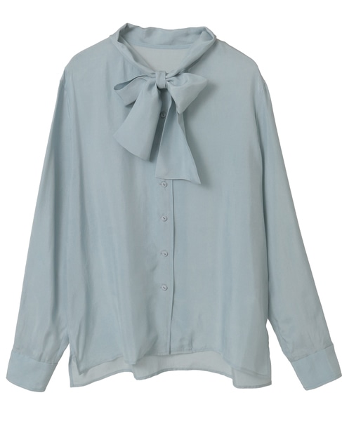 キュプラボウタイブラウス 詳細画像 サックス 10