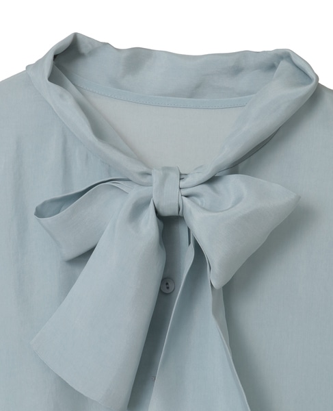 キュプラボウタイブラウス 詳細画像 サックス 12