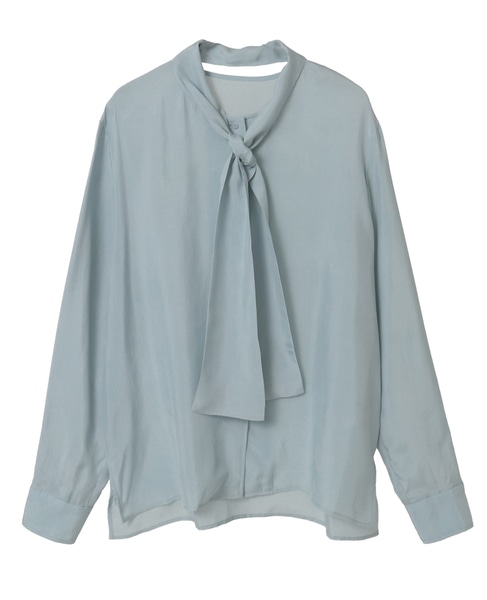 キュプラボウタイブラウス 詳細画像 サックス 18