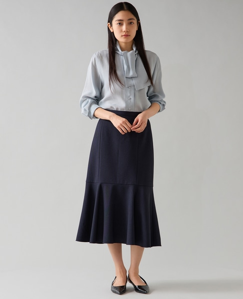 キュプラボウタイブラウス 詳細画像 サックス 3