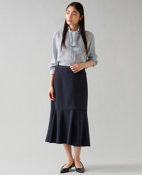 キュプラボウタイブラウス 詳細画像 サックス 4