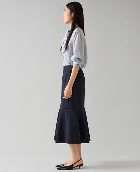 キュプラボウタイブラウス 詳細画像 サックス 5