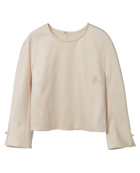 クロップドサテンブラウス 詳細画像 アイボリー 6