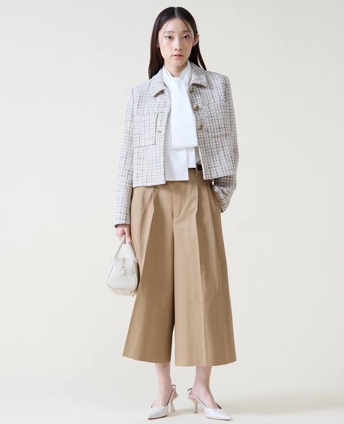 ボウタイハイネックボタンブラウス 詳細画像 ホワイト 6