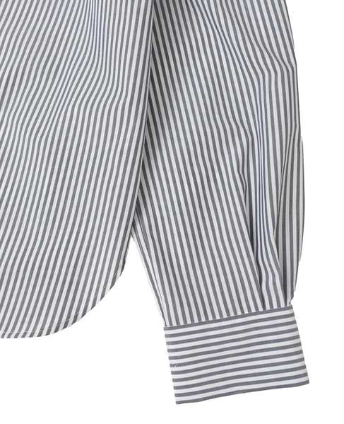 ボウタイハイネックボタンブラウス 詳細画像 ホワイト×ネイビー 6