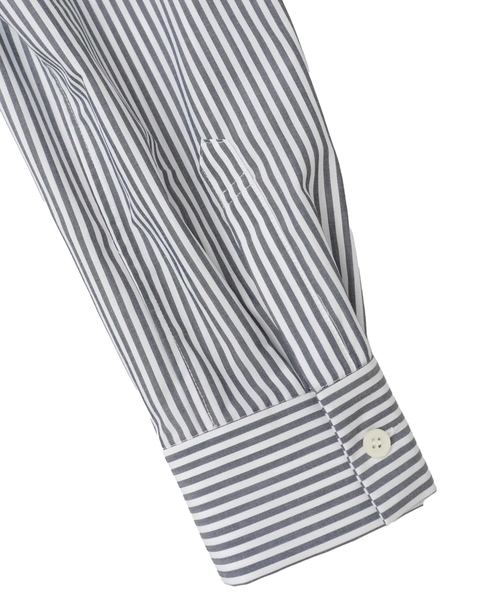 ボウタイハイネックボタンブラウス 詳細画像 ホワイト×ネイビー 7