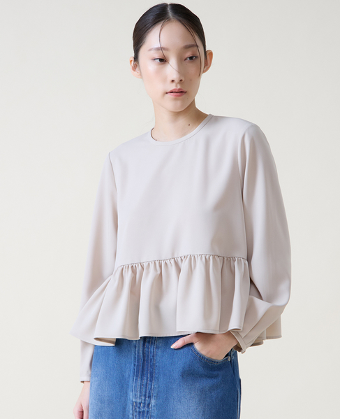 ペプラムブラウス 詳細画像 ベージュ 2