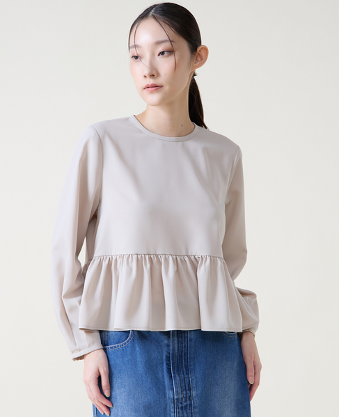ペプラムブラウス 詳細画像 ベージュ 3
