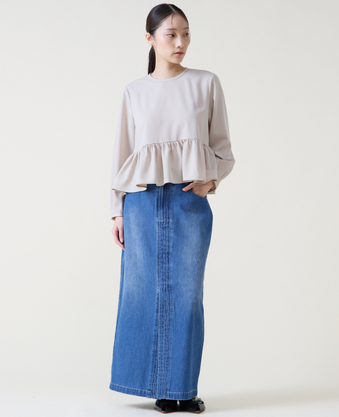 ペプラムブラウス 詳細画像 ベージュ 5