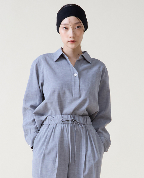 スキッパーシャツ 詳細画像 グレー 1