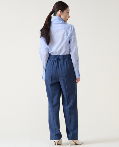 スカーフ付きバンドカラーシャツ 詳細画像 サックス 16